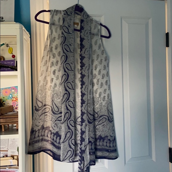 Tops - Blue patterned coverup